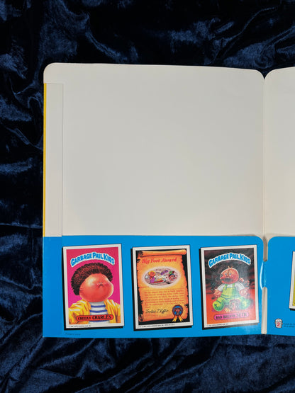 Vintage Paper Garbage Pail Kids Folder - 1985 Topps and Geeky Gary and Sicky Vicky