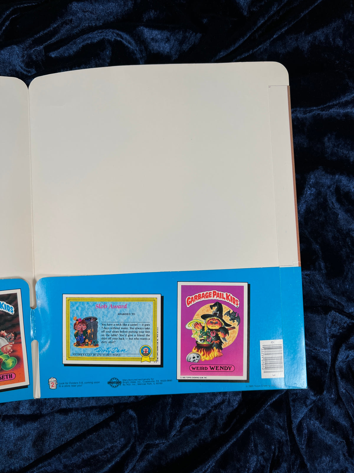 Vintage Paper Garbage Pail Kids Folder - 1985 Topps and Geeky Gary and Sicky Vicky