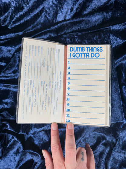 Vintage Dumb Things I Gotta Do Today Illustrated Novelty Book - 1974 Monarch Publications Holly Hobbie Ephemera
