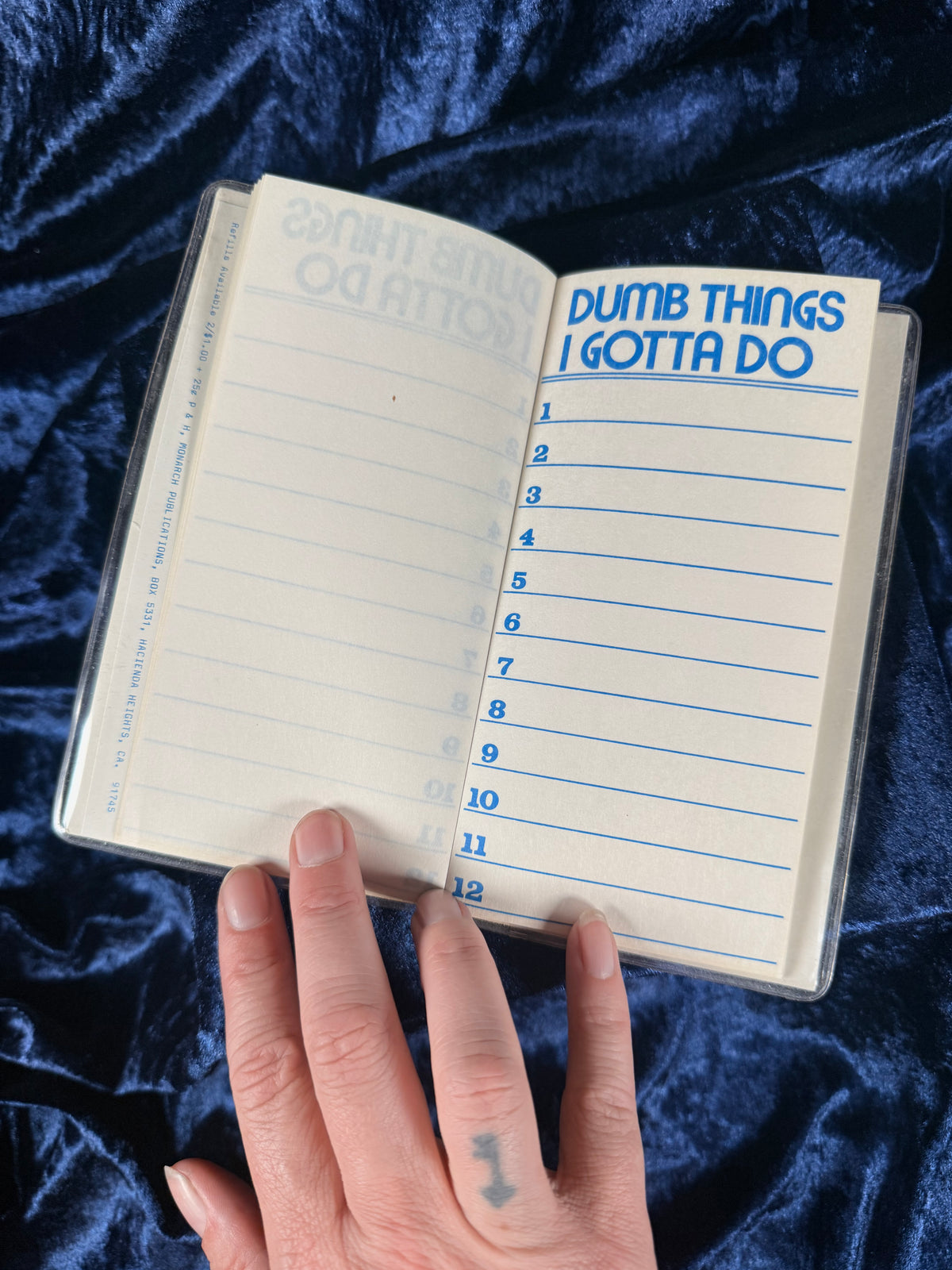 Vintage Dumb Things I Gotta Do Today Illustrated Novelty Book - 1974 Monarch Publications Holly Hobbie Ephemera