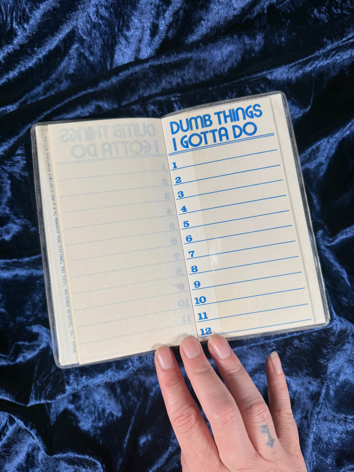 Vintage Dumb Things I Gotta Do Today Illustrated Novelty Book - 1974 Monarch Publications Holly Hobbie Ephemera