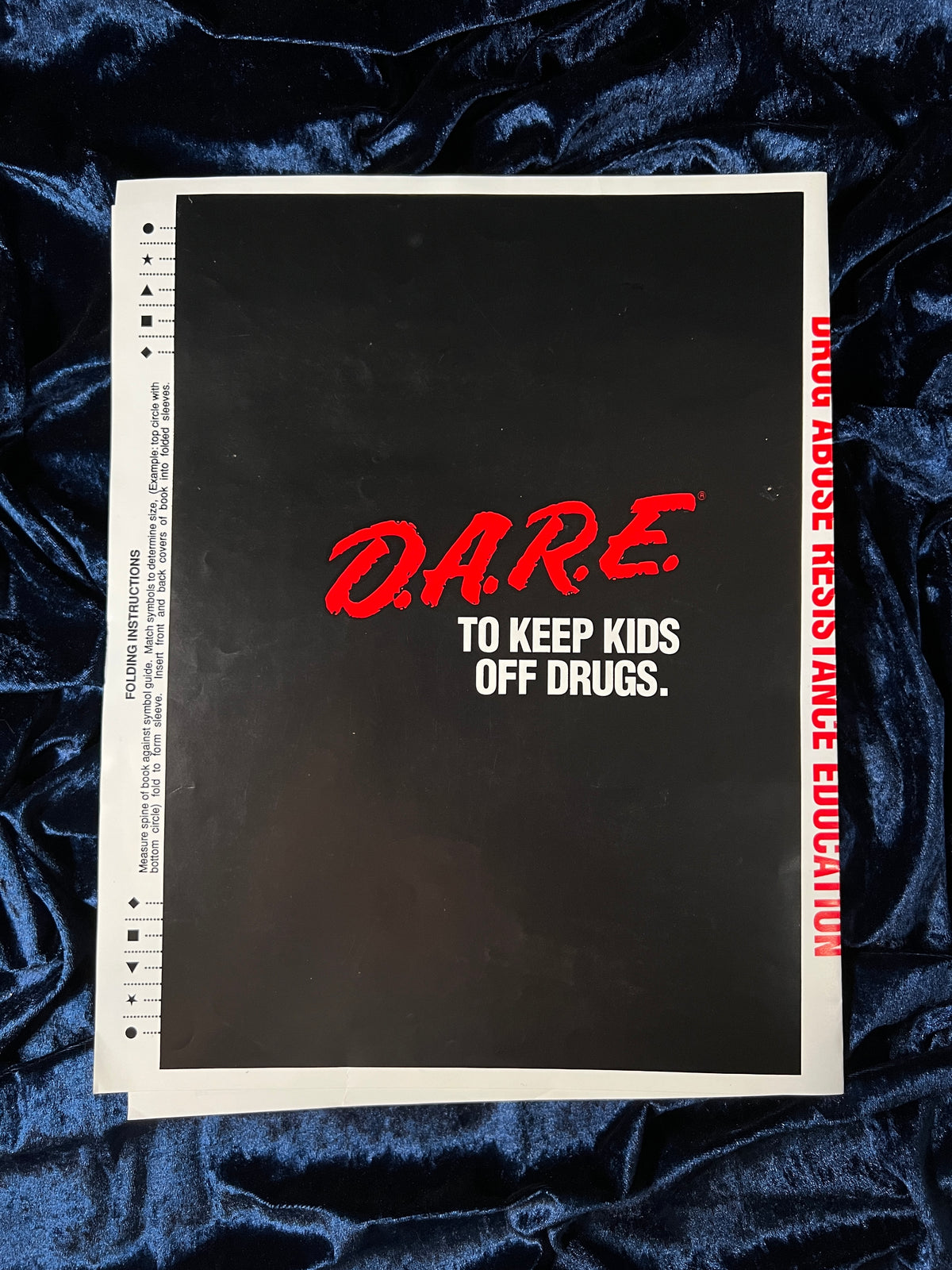 Vintage Paper D.A.R.E. Book Cover - Drug Abuse Resistance Education