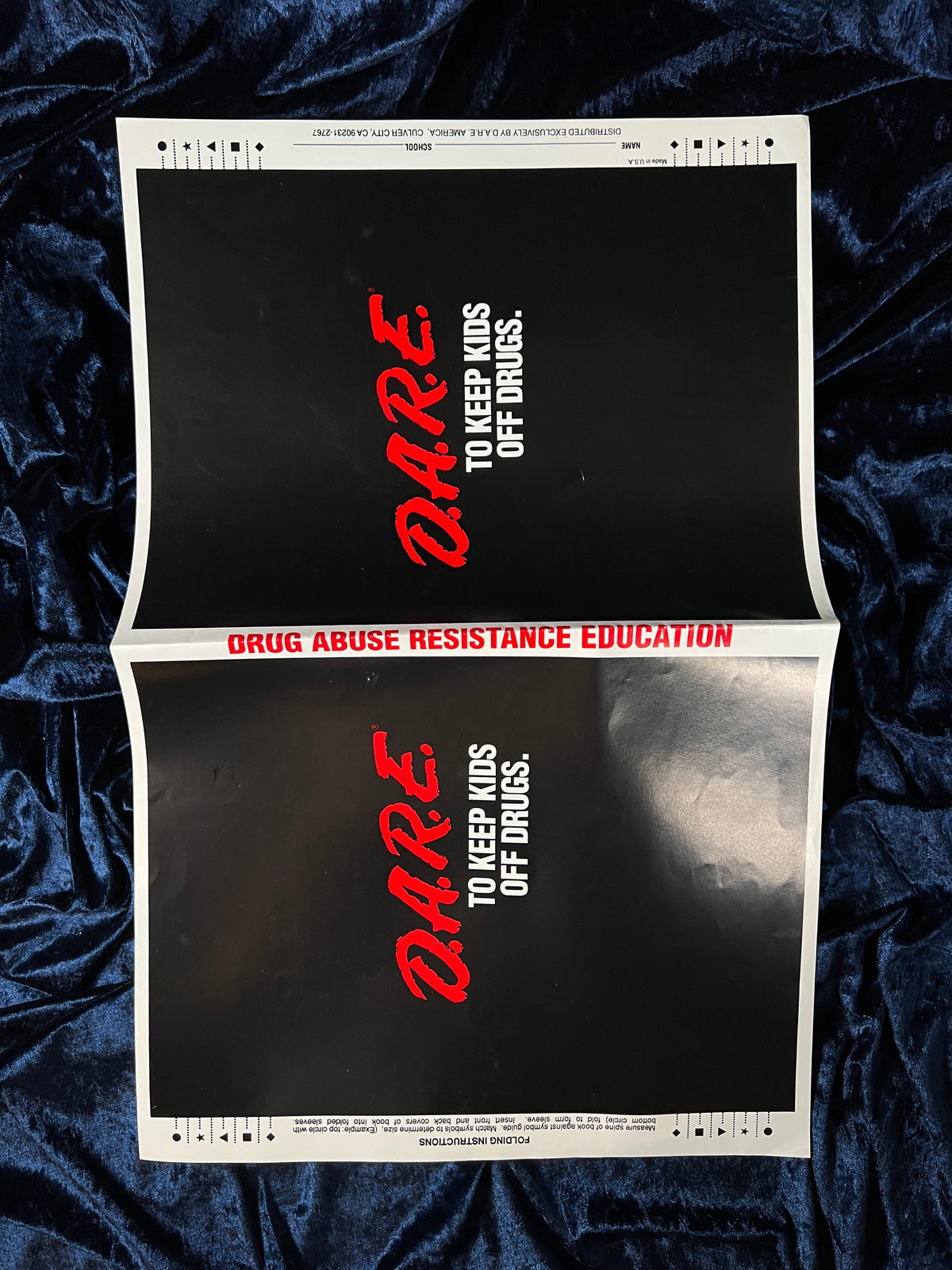 Vintage Paper D.A.R.E. Book Cover - Drug Abuse Resistance Education