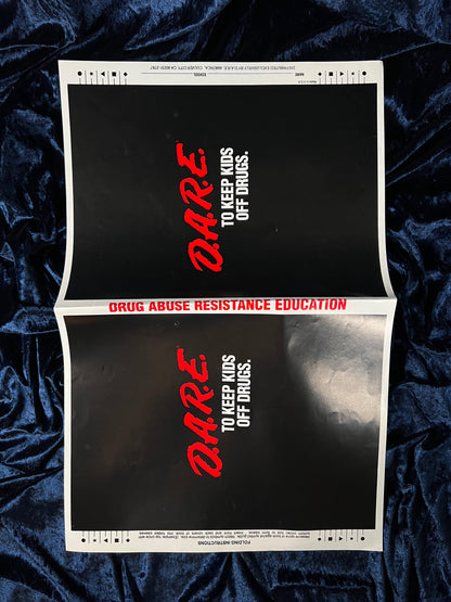 Vintage Paper D.A.R.E. Book Cover - Drug Abuse Resistance Education