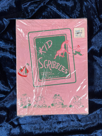 Vintage Kiddie Scribbles Stationery Set - Green and Red Circus Theme New Old Stock