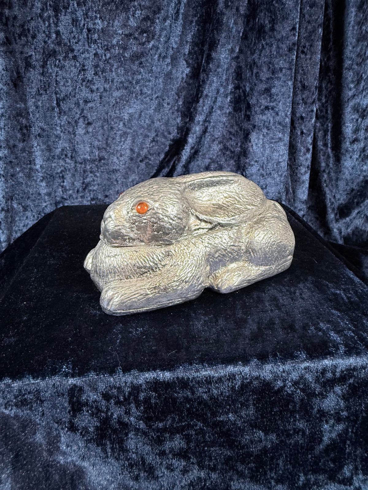 Vintage Metal Frog Trinket Box - Hinged Lid and Arthur Court 1990