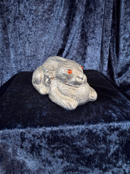 Vintage Metal Frog Trinket Box - Hinged Lid and Arthur Court 1990