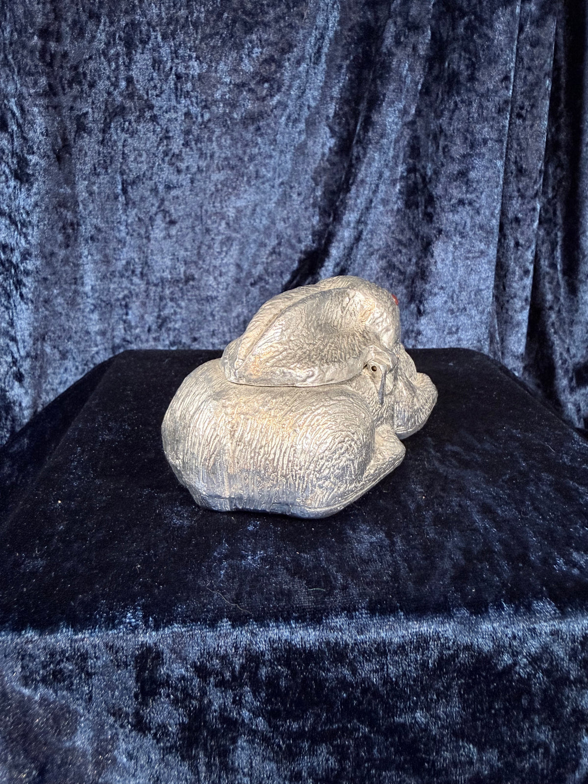 Vintage Metal Frog Trinket Box - Hinged Lid and Arthur Court 1990