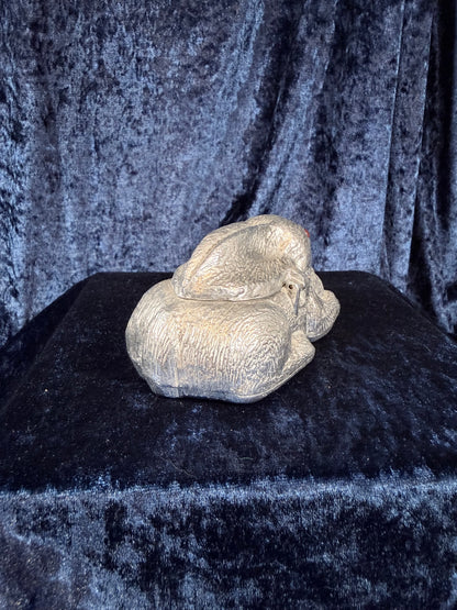 Vintage Metal Frog Trinket Box - Hinged Lid and Arthur Court 1990
