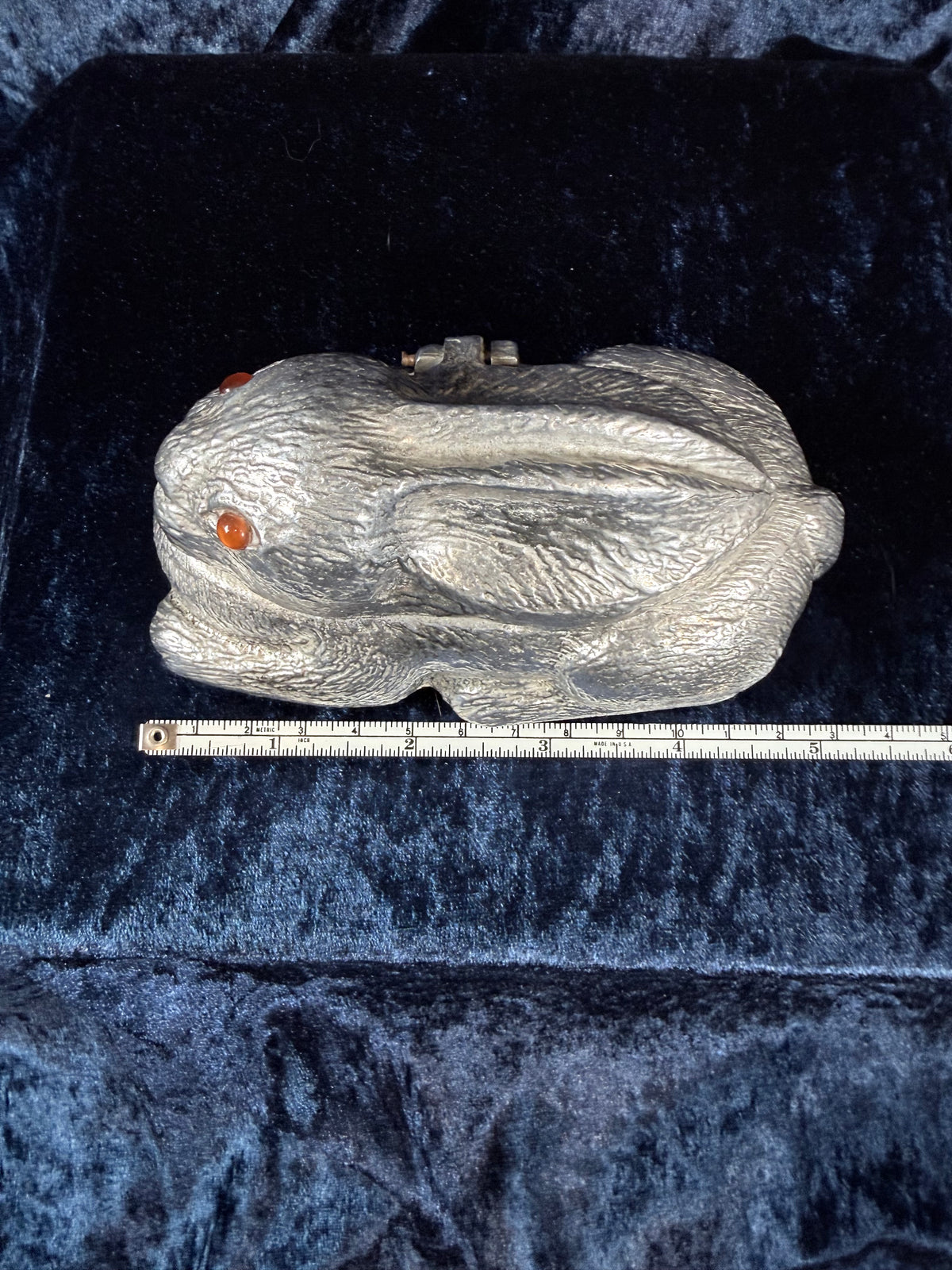 Vintage Metal Frog Trinket Box - Hinged Lid and Arthur Court 1990