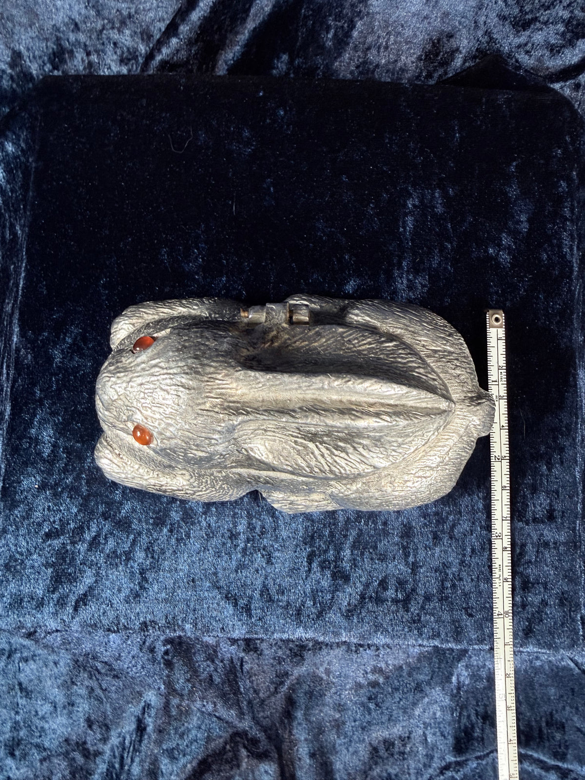 Vintage Metal Frog Trinket Box - Hinged Lid and Arthur Court 1990