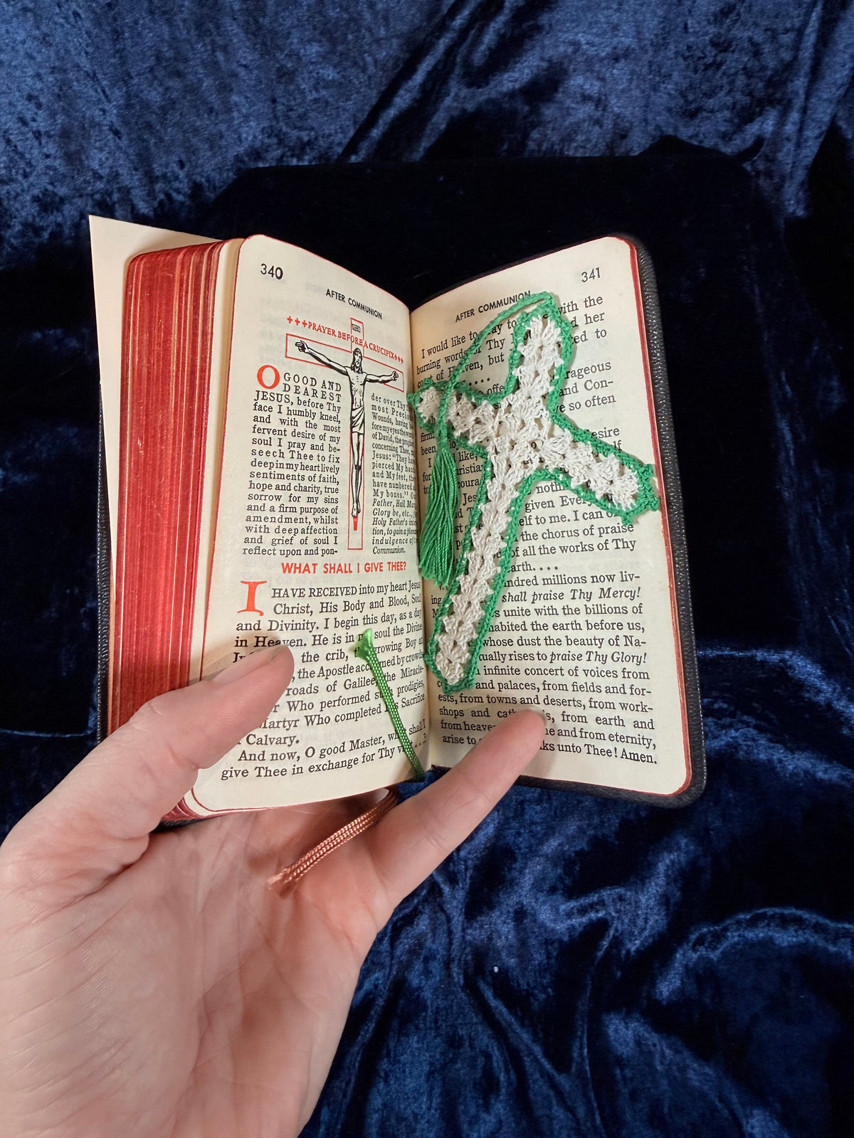 Vintage My Sunday Missal by Father Stedman - Leather Bound Religious Pocket Sized Prayer Book