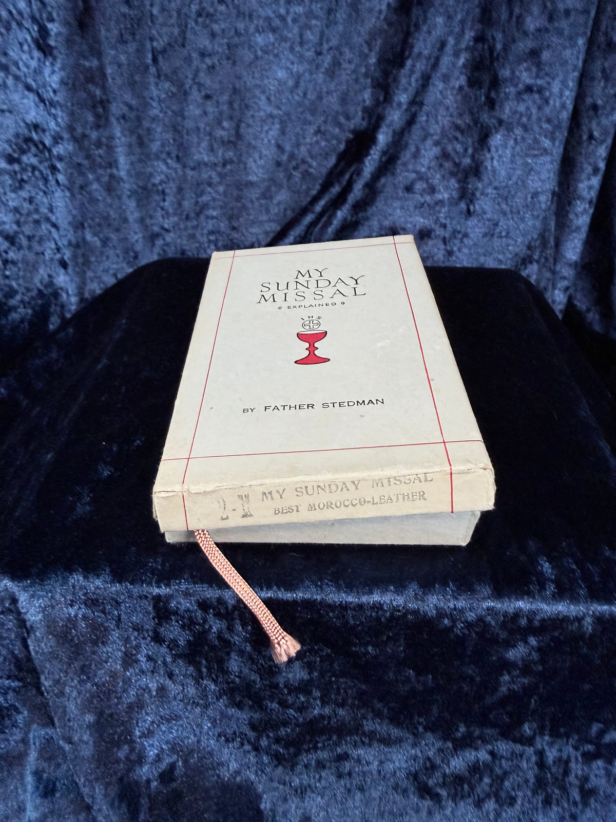 Vintage My Sunday Missal by Father Stedman - Leather Bound Religious Pocket Sized Prayer Book