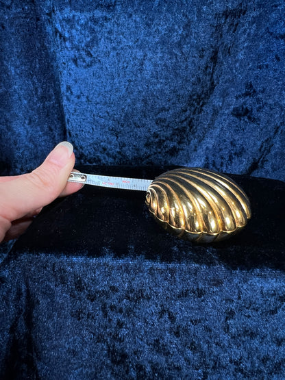 Vintage Metal Shell Measuring Tape - Gold-Tone Sewing Novelty