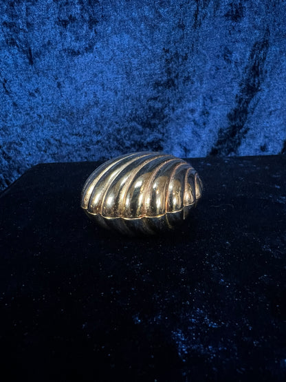 Vintage Metal Shell Measuring Tape - Gold-Tone Sewing Novelty