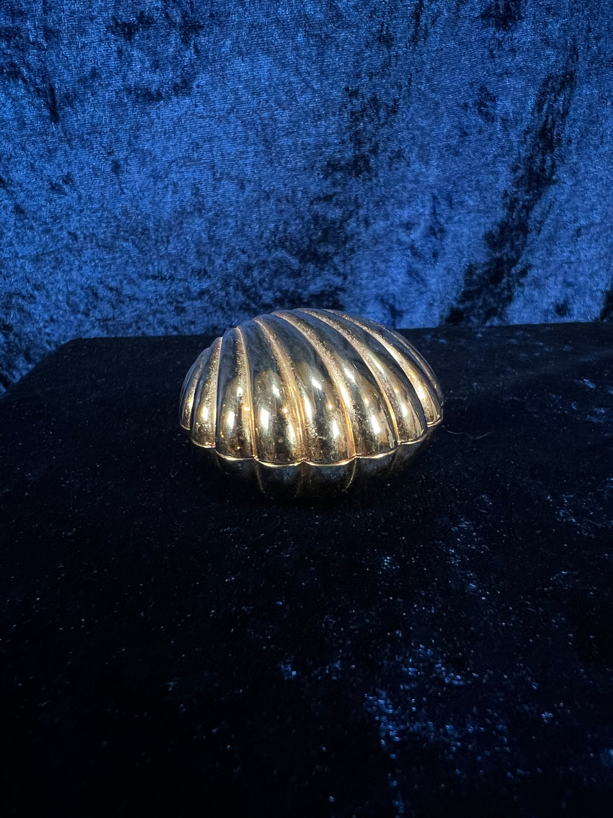 Vintage Metal Shell Measuring Tape - Gold-Tone Sewing Novelty