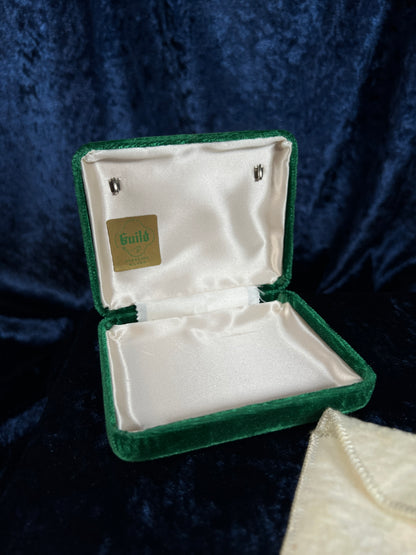 Vintage Guild Sterling Silver Ball Chain Rosary - Ornate Crucifix and Original Box