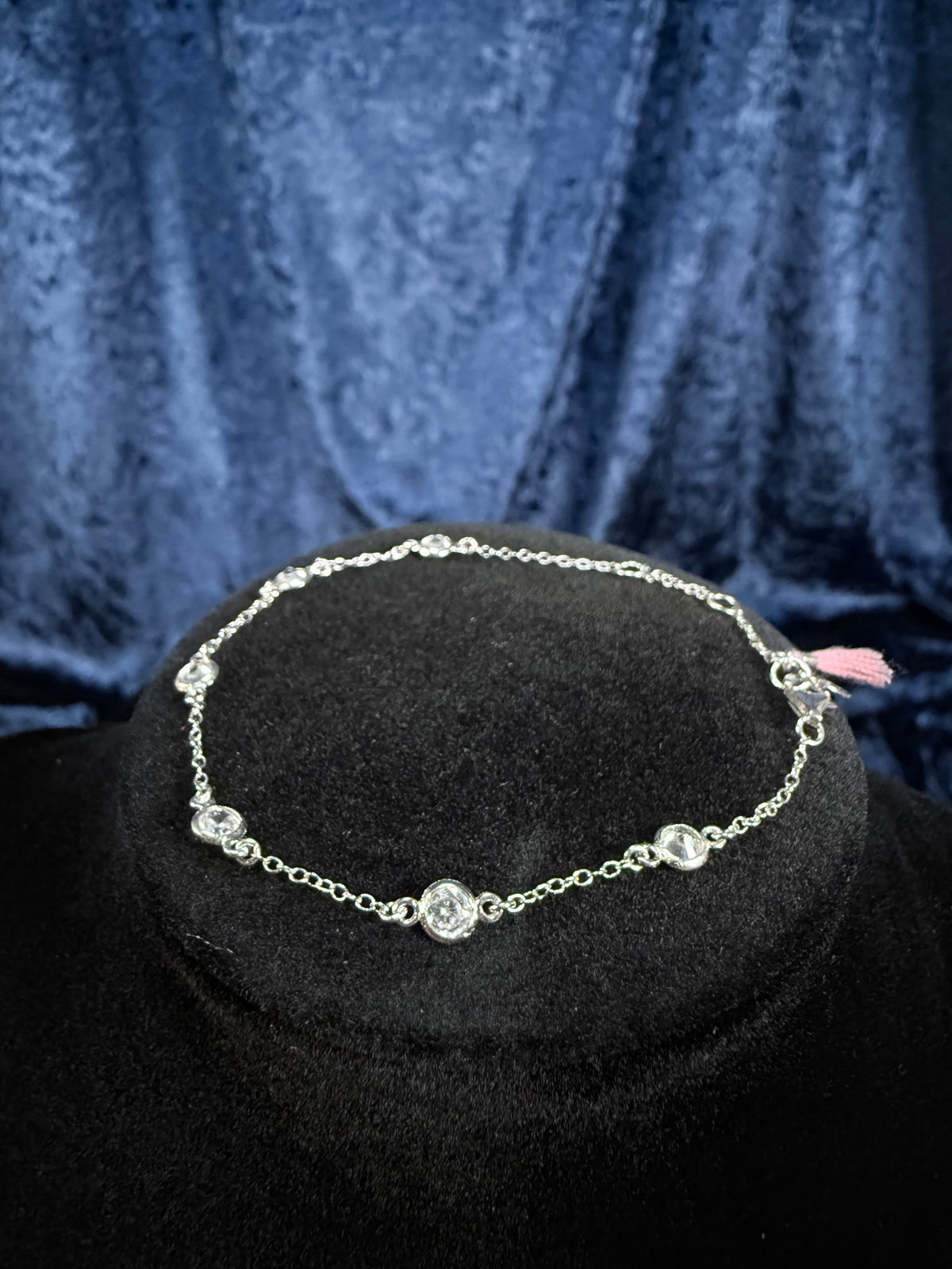Vintage Sterling Silver Bracelet - 925 Mark and Dainty Chain