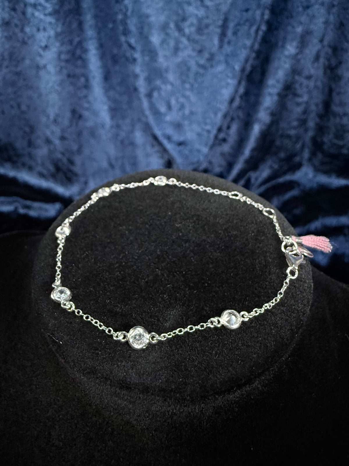 Vintage Sterling Silver Bracelet - 925 Mark and Dainty Chain