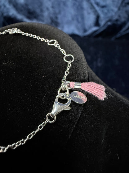 Vintage Sterling Silver Bracelet - 925 Mark and Dainty Chain