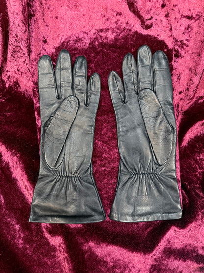 Vintage Leather Gloves - Long Pointed Cuffs with Silk Lining - Medium - Nordstrom