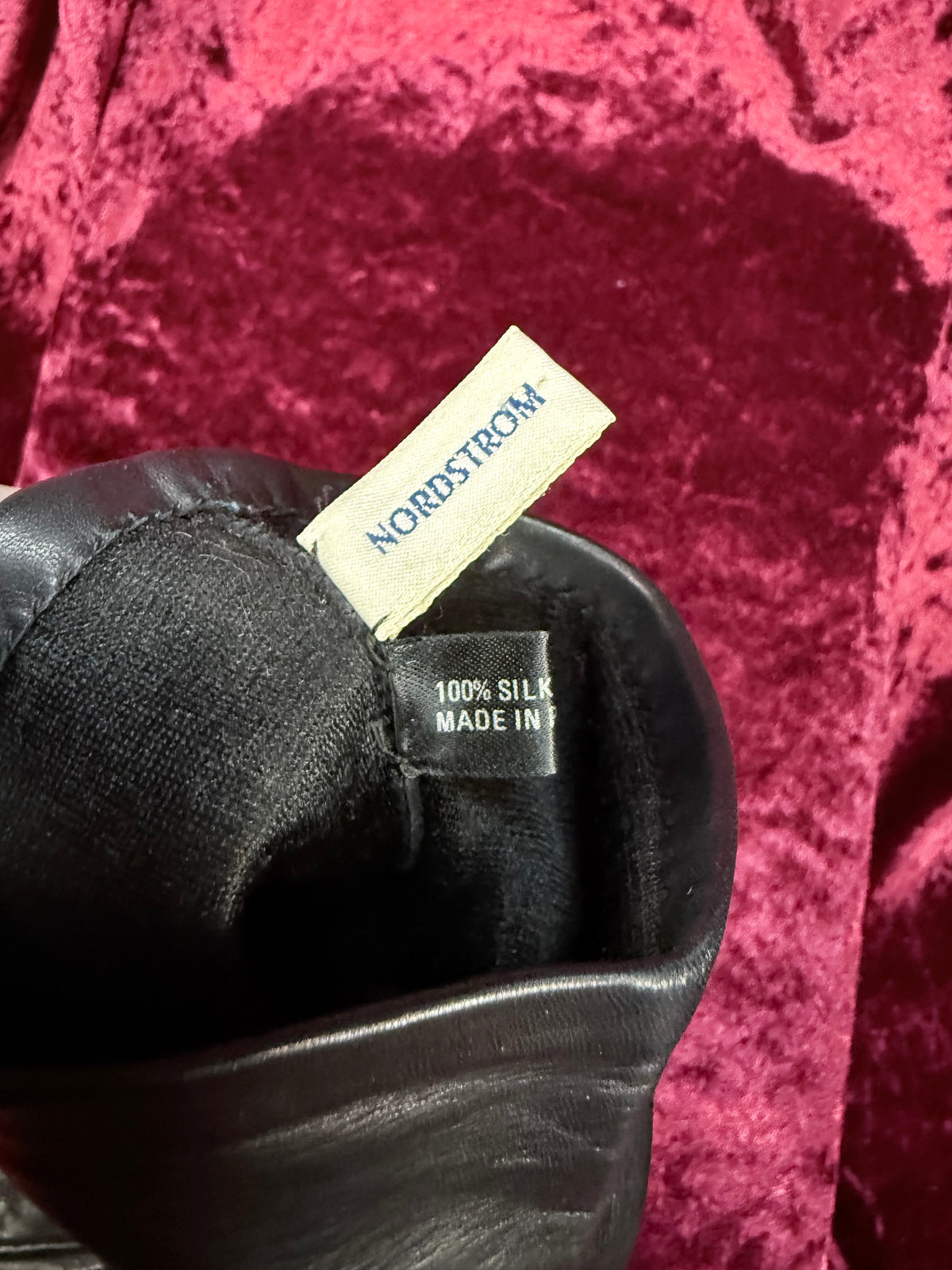 Vintage Leather Gloves - Long Pointed Cuffs with Silk Lining - Medium - Nordstrom