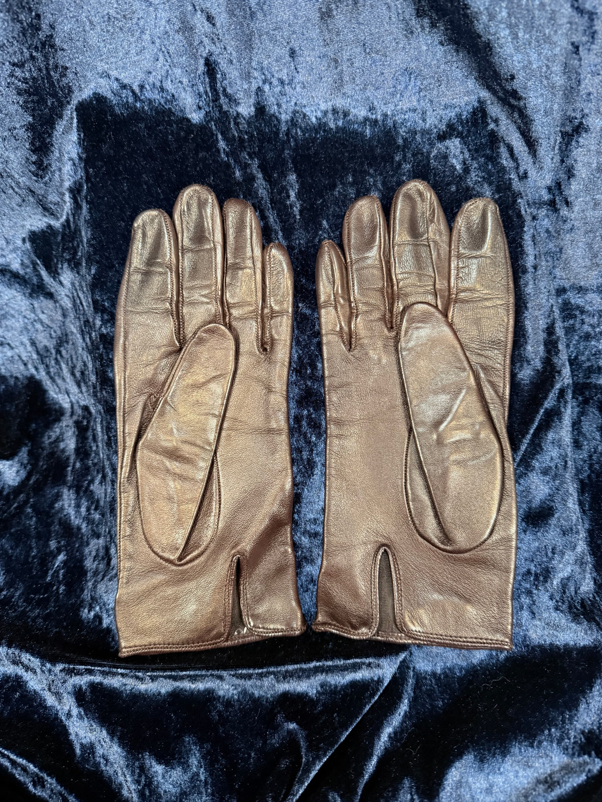 Vintage Saks Fifth Avenue Brown Leather Gloves - Buckled Cuffs - Size 8