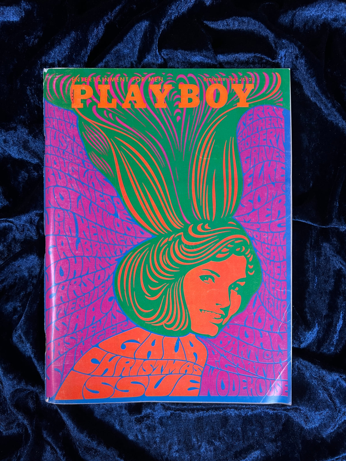 Vintage Playboy Magazine - Gala Christmas Issue 1967 - Psychedelic Cover
