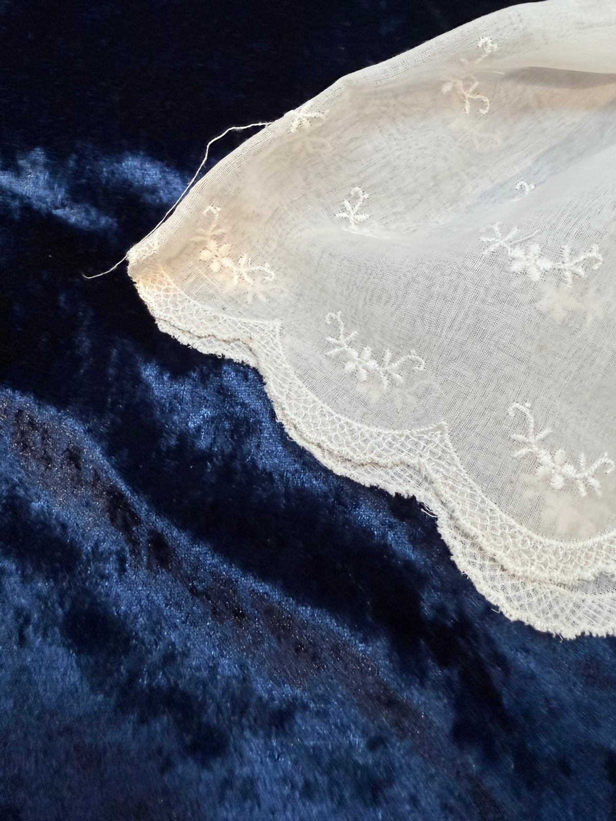 Vintage Sheer Baby Doll Dress - Embroidered Lace and White Full Skirt