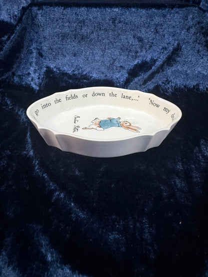 Vintage Ceramic Wedgwood Trinket Dish - Beatrix Potter Peter Rabbit Illustration