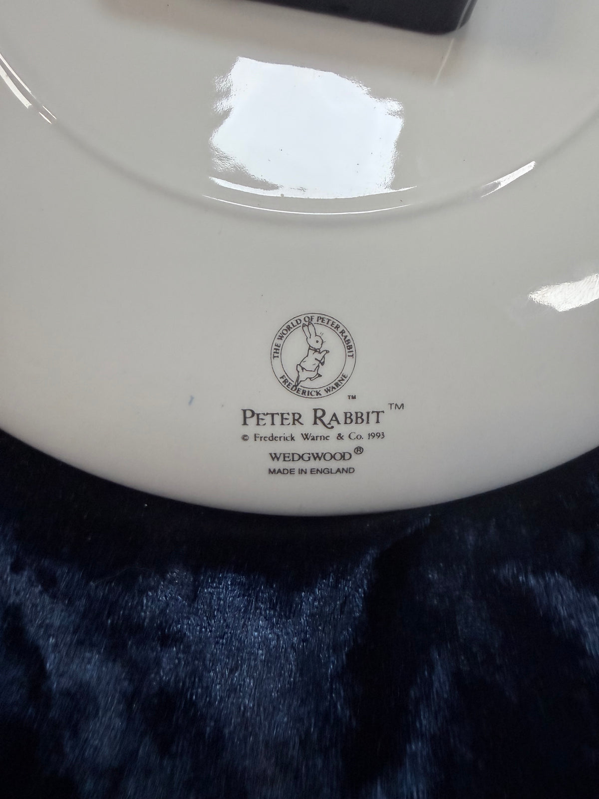 Vintage Wedgwood Ceramic Peter Rabbit Plate Clock - Mrs. Rabbit Illustration