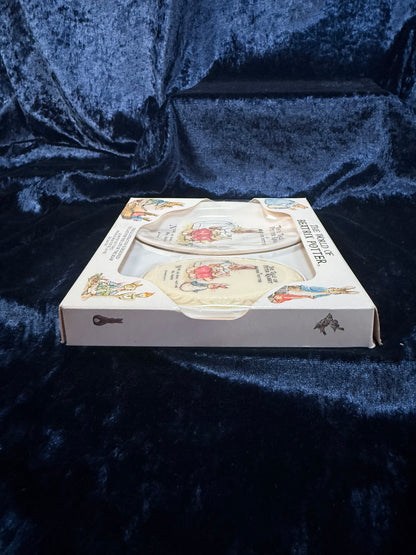 Vintage Ceramic Peter Rabbit Soap Dish Set - The Tale of Peter Rabbit Boxed Collectible - Beatrix Potter