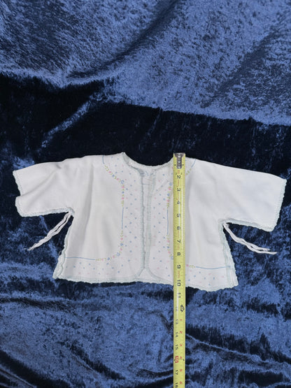 Vintage Infant Kimono with Floral Embroidery - Mid Century