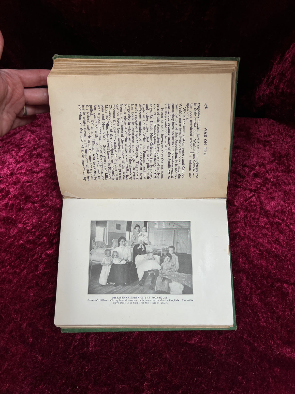 Antique Fighting the Traffic in Young Girls - Ernest A. Bell - 1910 Illustrated Hardcover