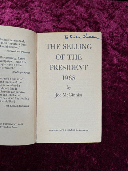 Vintage Paperback Book The Selling of the President - Joe McGinniss - 1970 Pocket Book Edition