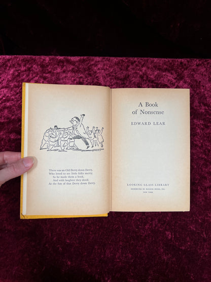 Vintage A Book of Nonsense - Edward Lear - 1950s Illustrated Hardcover