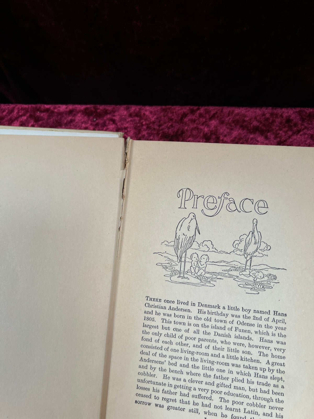 Antique Hans Andersen's Fairy Tales Book - Illustrated Hardcover with Color Plates