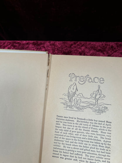 Antique Hans Andersen's Fairy Tales Book - Illustrated Hardcover with Color Plates