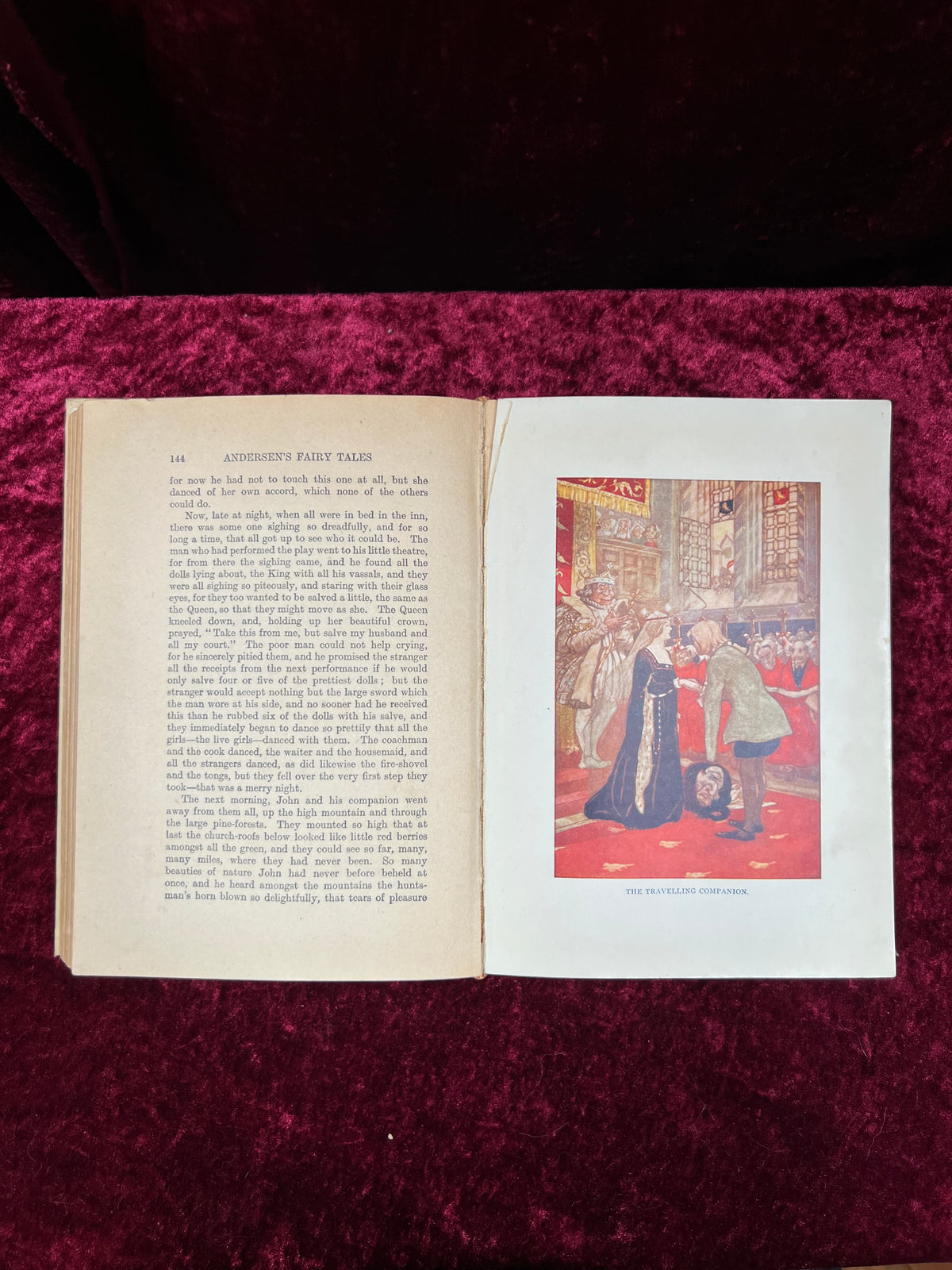 Antique Hans Andersen's Fairy Tales Book - Illustrated Hardcover with Color Plates