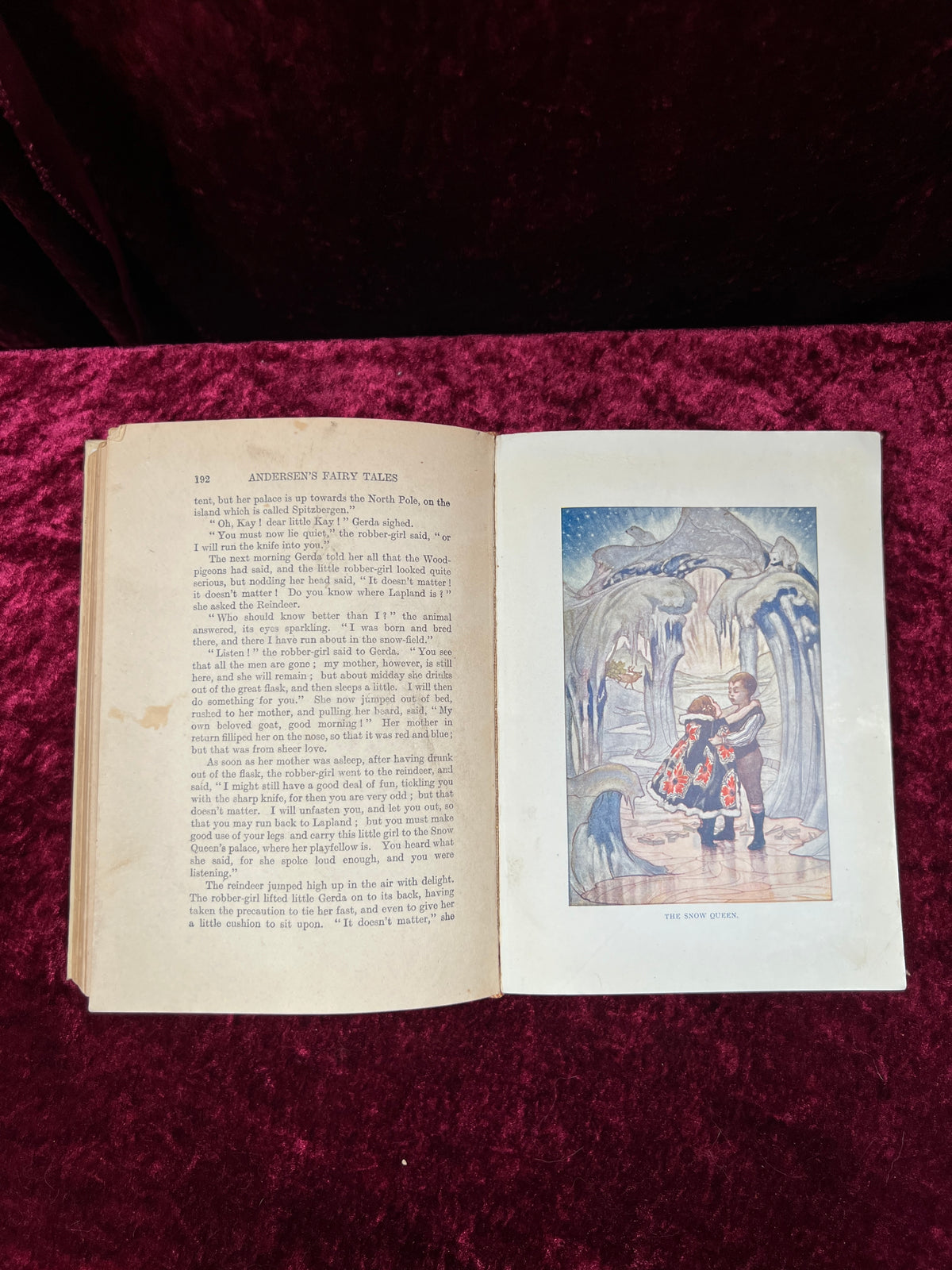 Antique Hans Andersen's Fairy Tales Book - Illustrated Hardcover with Color Plates