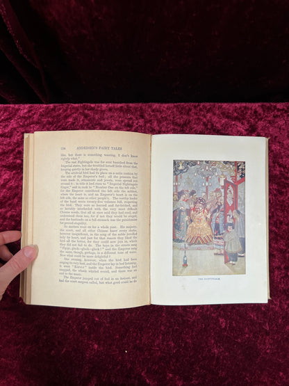 Antique Hans Andersen's Fairy Tales Book - Illustrated Hardcover with Color Plates
