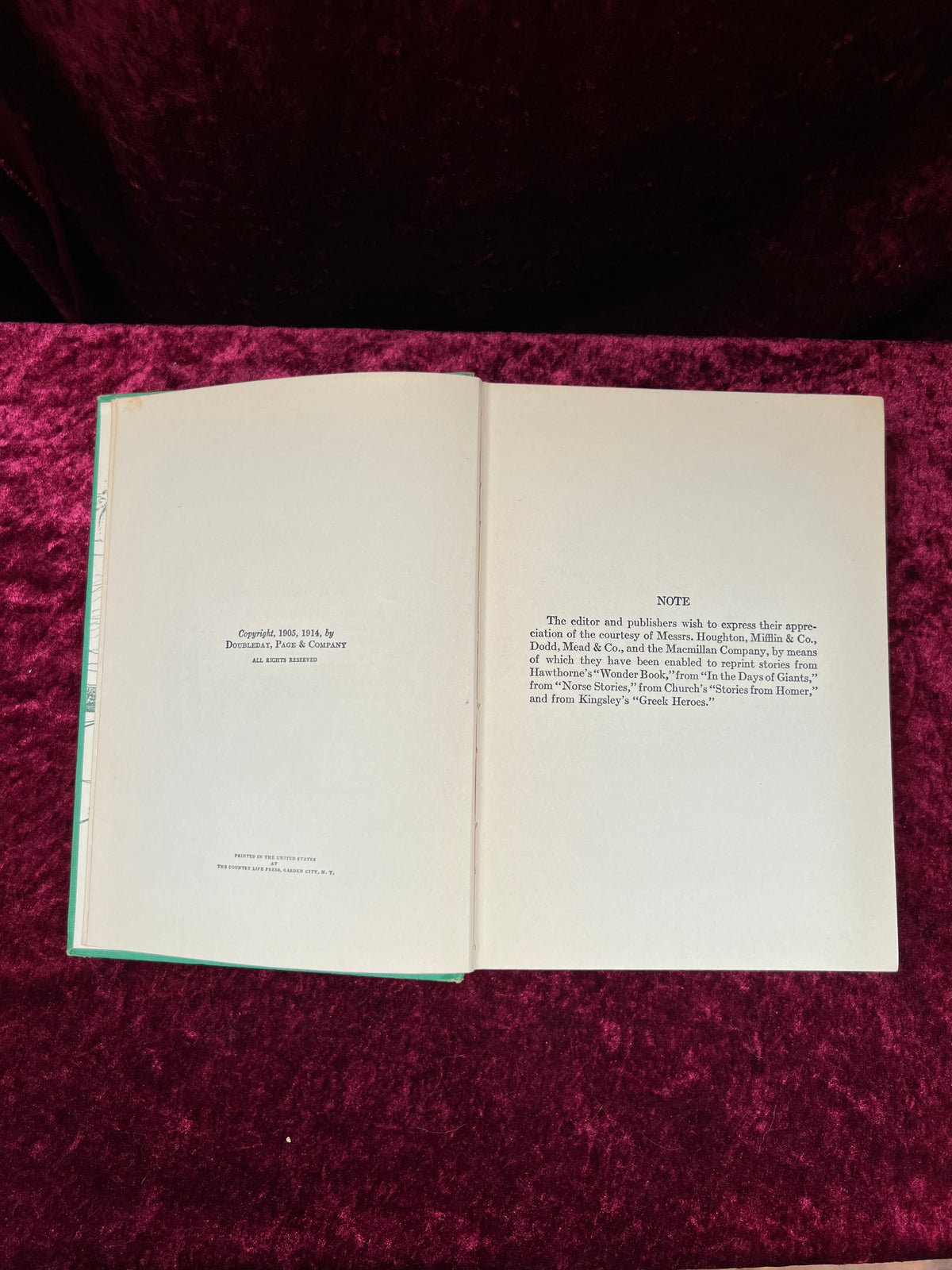 Vintage Myths Every Child Should Know Book - Illustrated Hardcover - Hamilton Wright Mabie