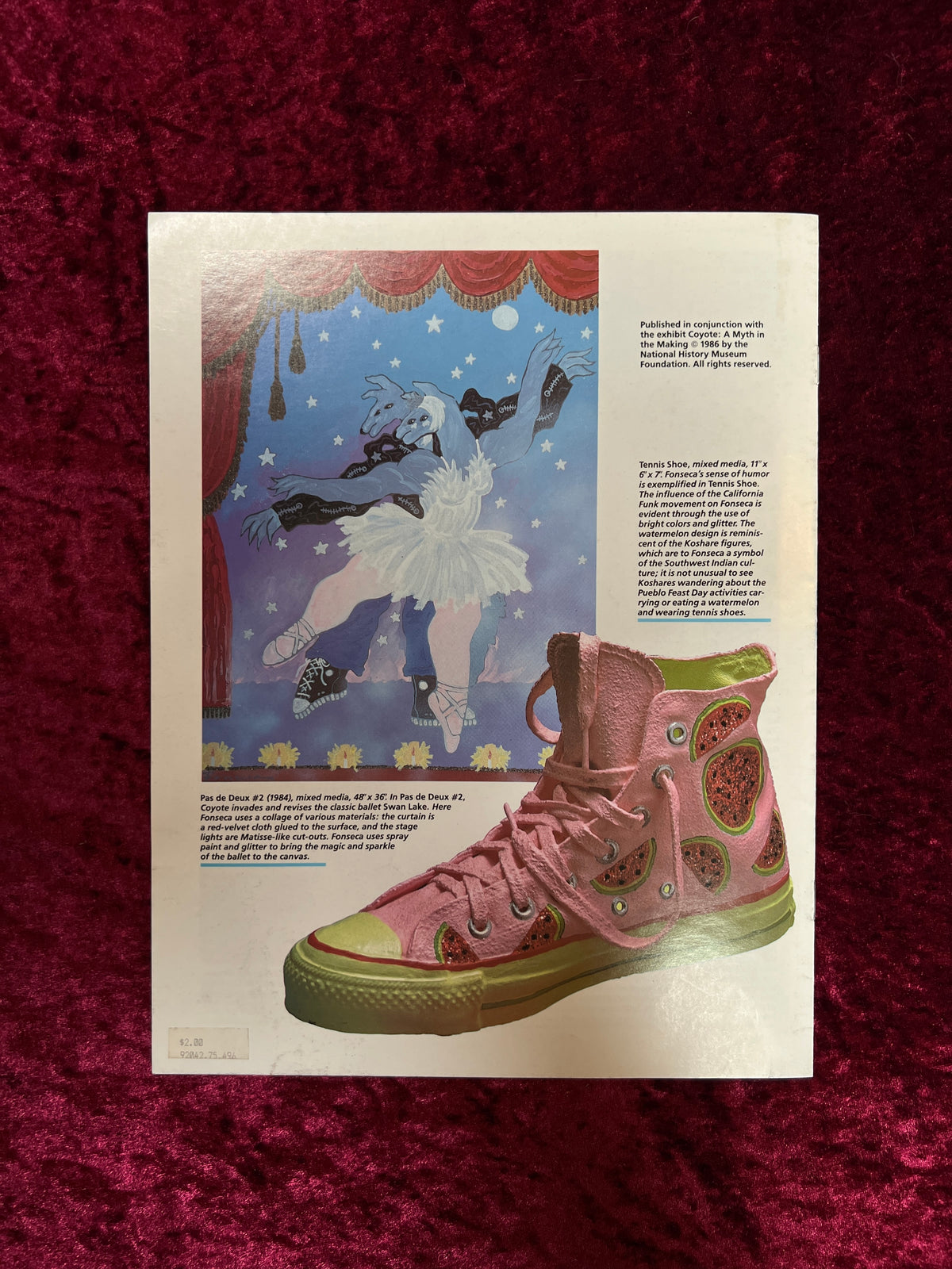 Vintage 1986 Art Exhibit Magazine - Coyote: A Myth in the Making National History Museum Foundation