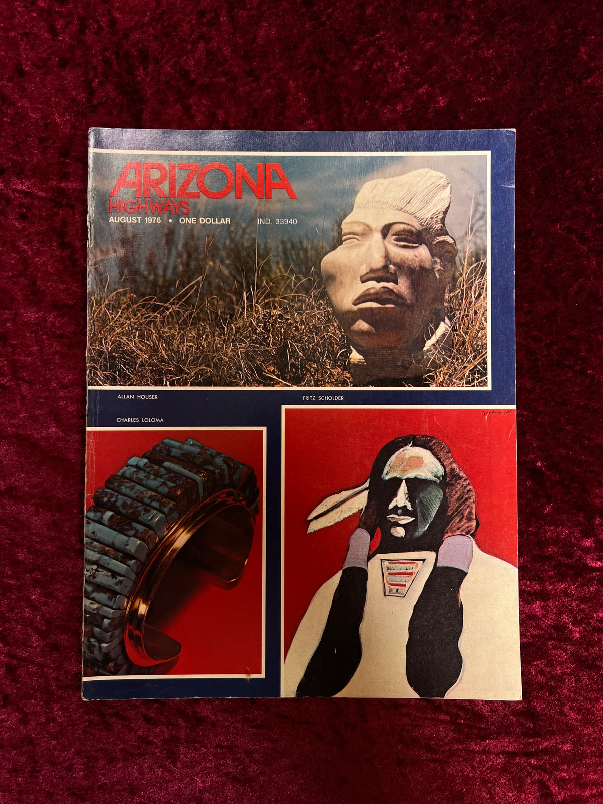 Vintage Arizona Highways Magazine - American Indian Artists Series - August 1976
