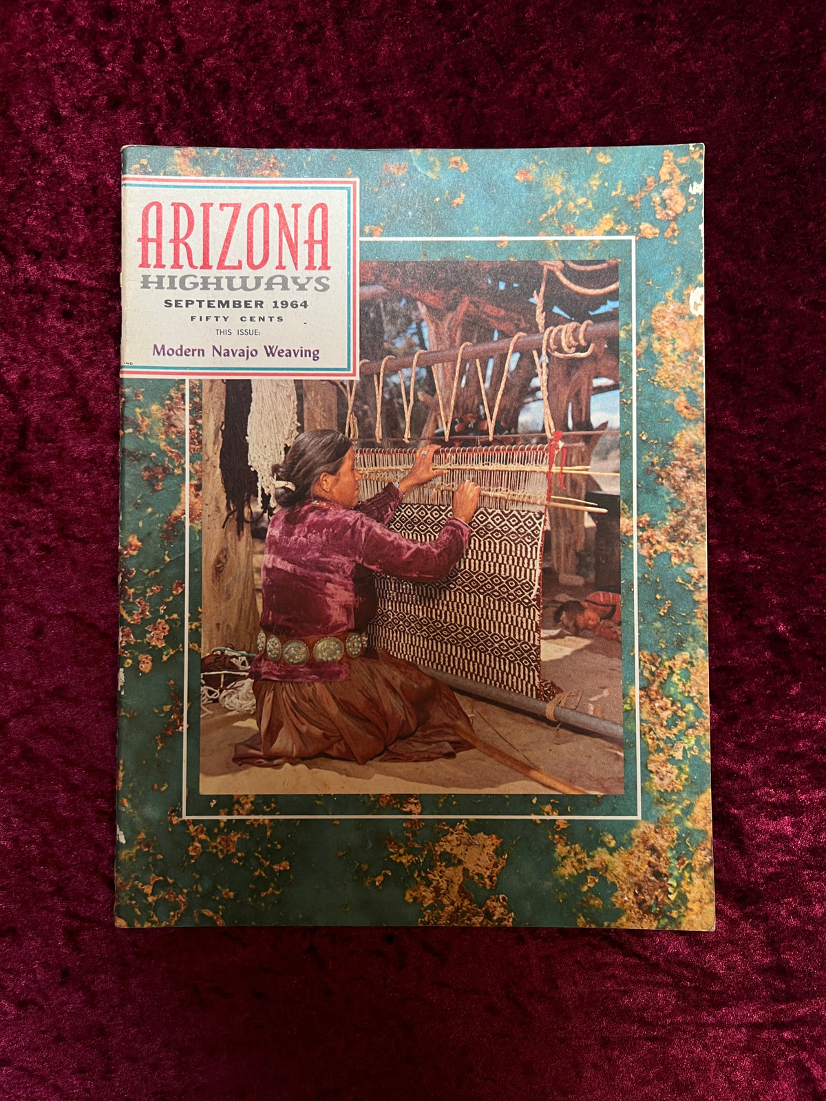 Vintage Arizona Highways Magazine - Modern Navajo Weaving - September 1964