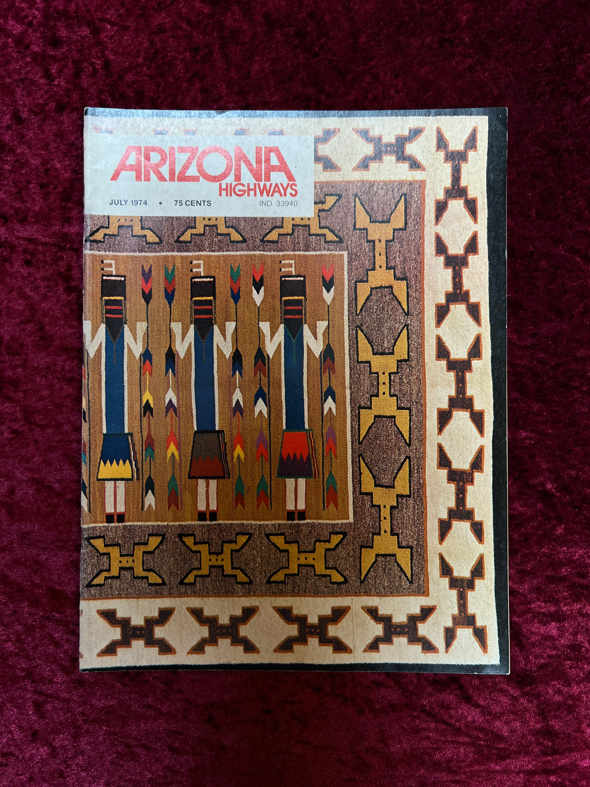 Vintage Arizona Highways Magazine - Weaving Tapestries of the Navajo - July 1974