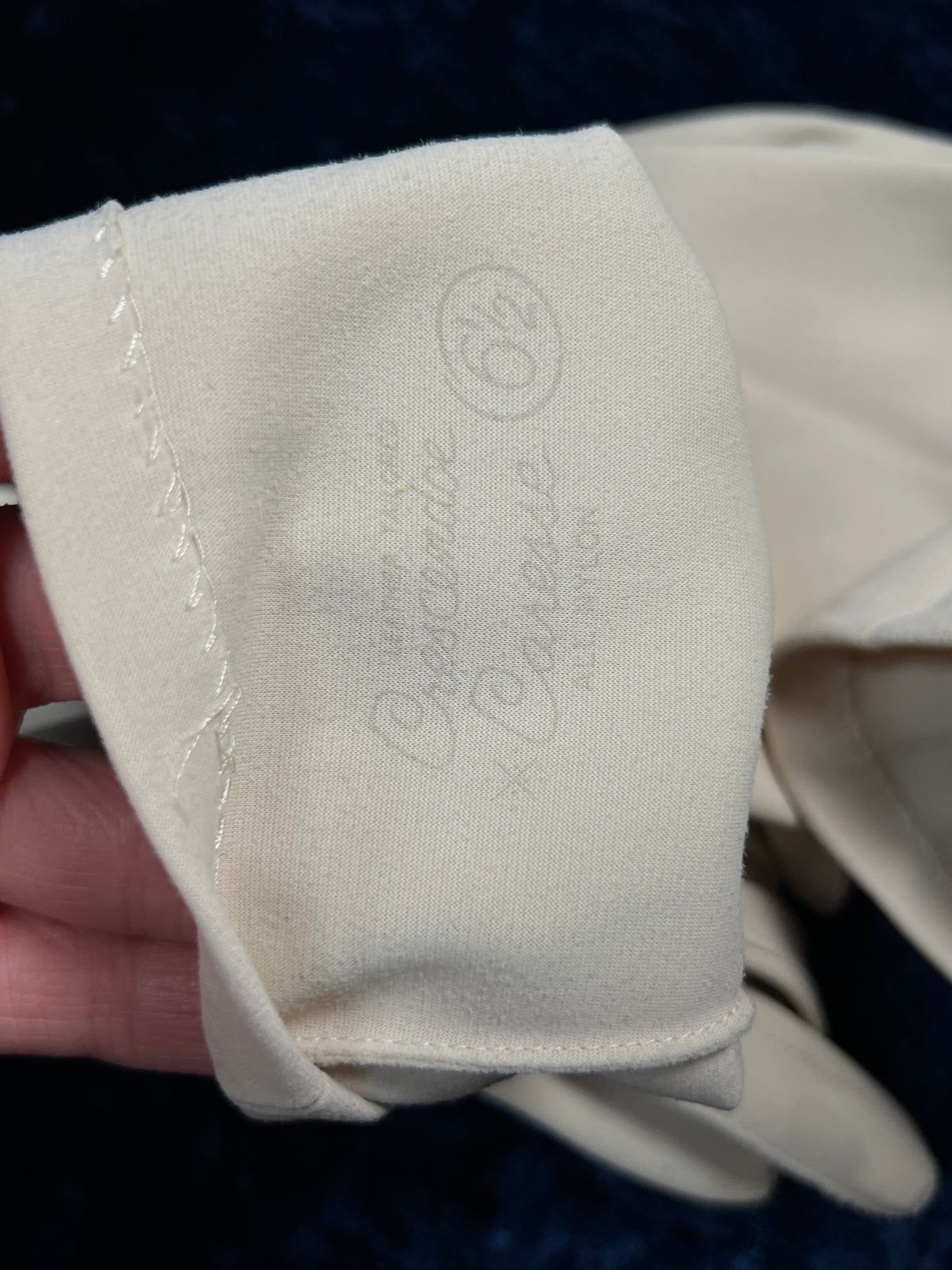 Vintage Nylon Gloves - Elbow Length Off White Pair - Crescendoe Caresse