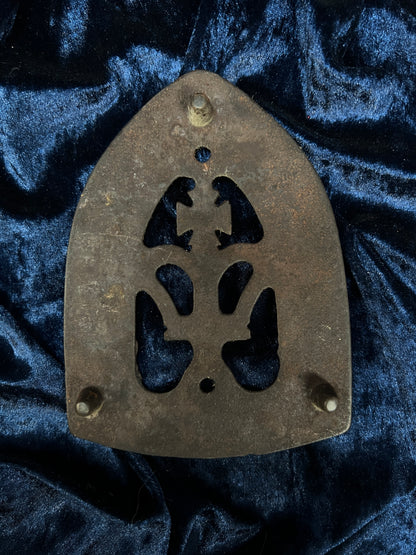 Vintage Sad Iron Trivet - Crown Centerpiece by N. R. Streeter & Co.