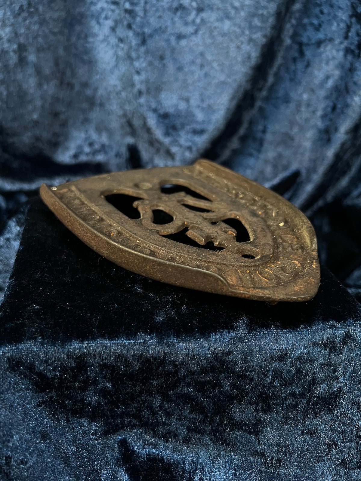 Vintage Sad Iron Trivet - Crown Centerpiece by N. R. Streeter & Co.