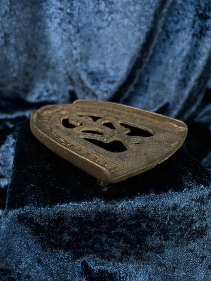 Vintage Sad Iron Trivet - Crown Centerpiece by N. R. Streeter & Co.